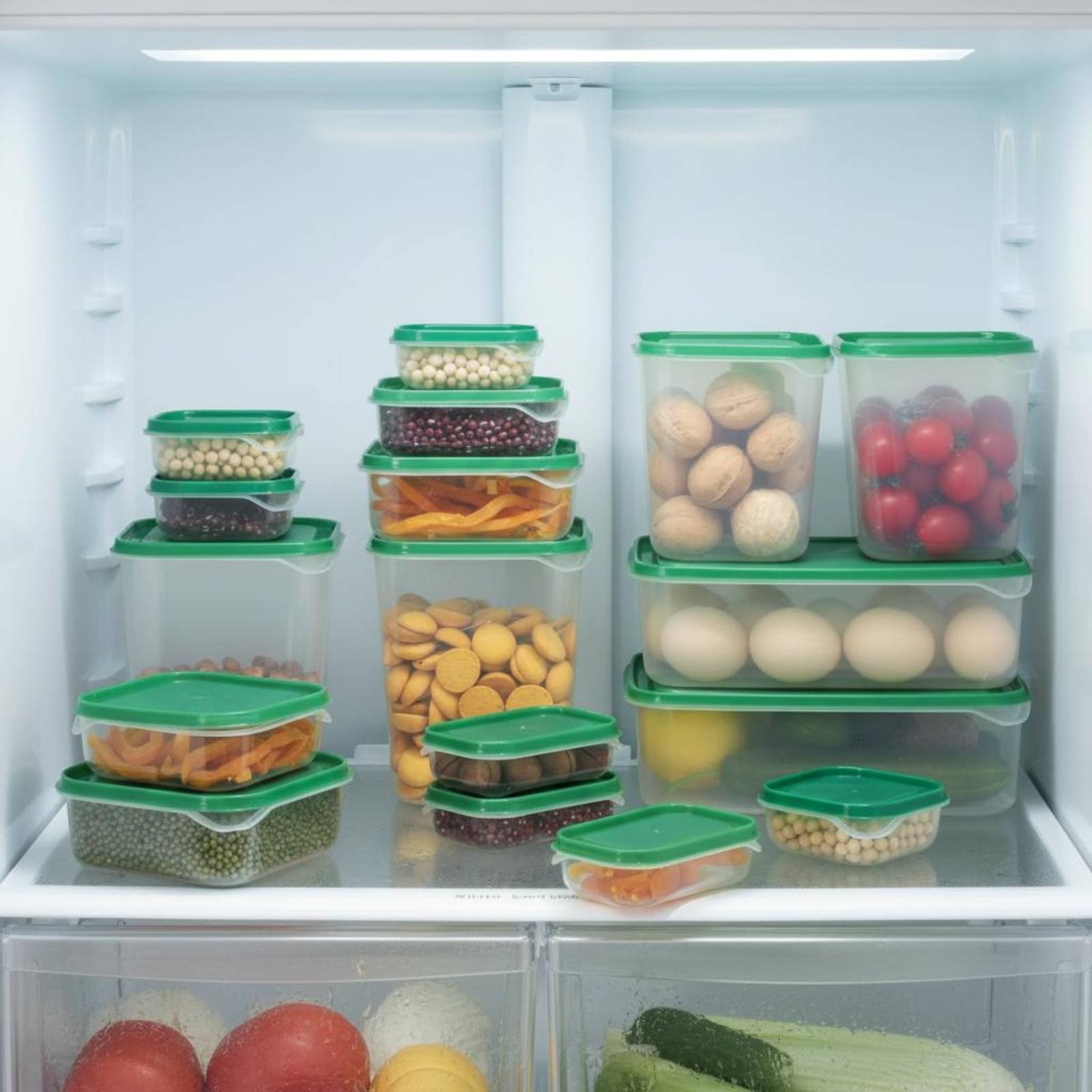Food Storage Box Plastic - 17 Buah Set Kotak Penyimpanan Kulkas