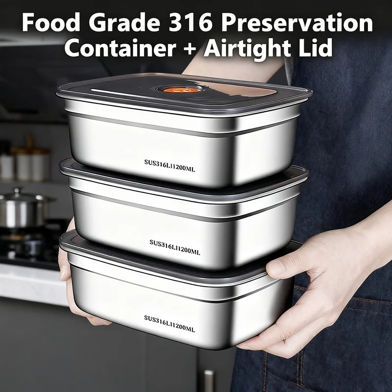 Food Storage Safety - Kotak Bento Kedap Udara Berbahan Stainless