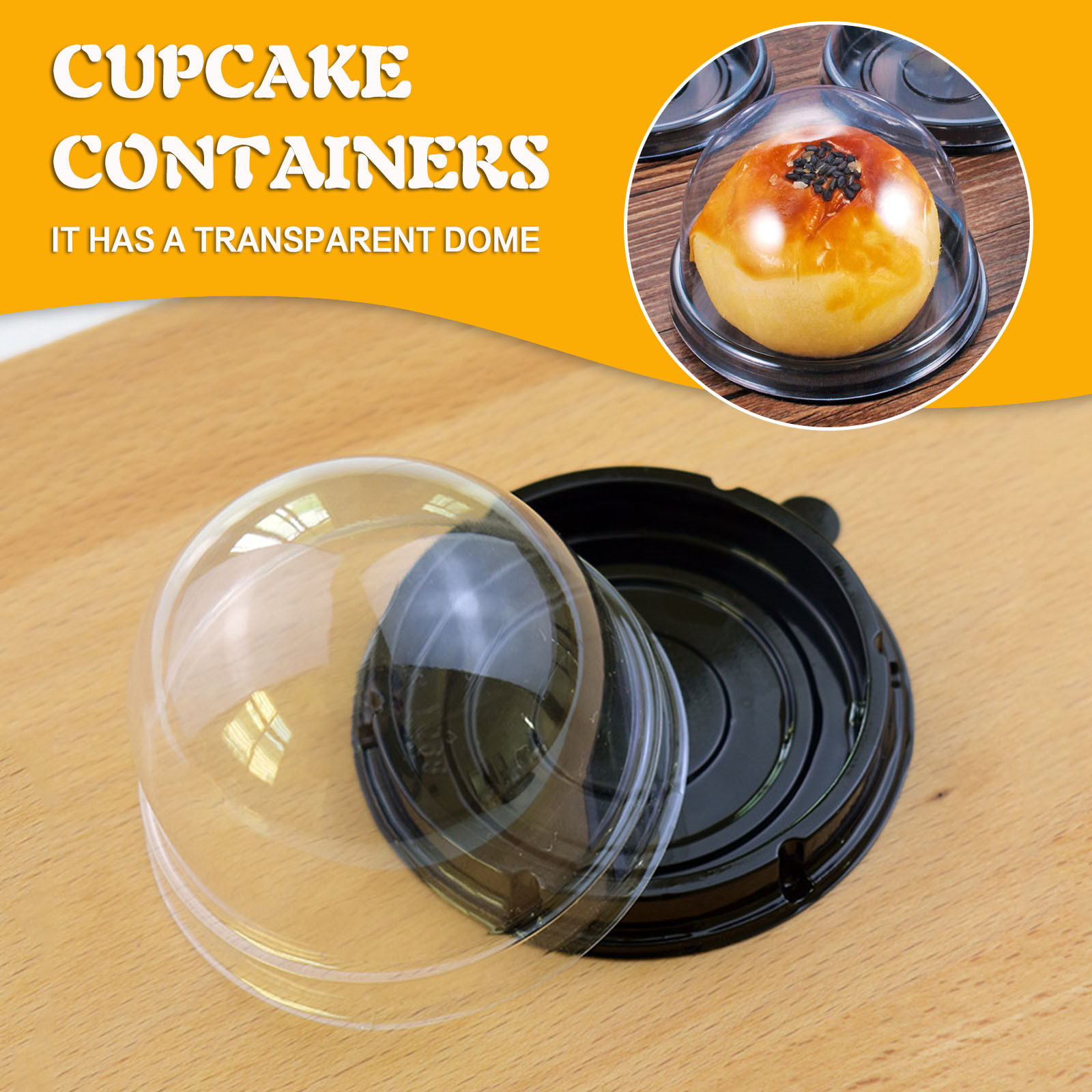 Egg Storage Holder - Kotak Kue Wadah Plastik Bulat Transparan