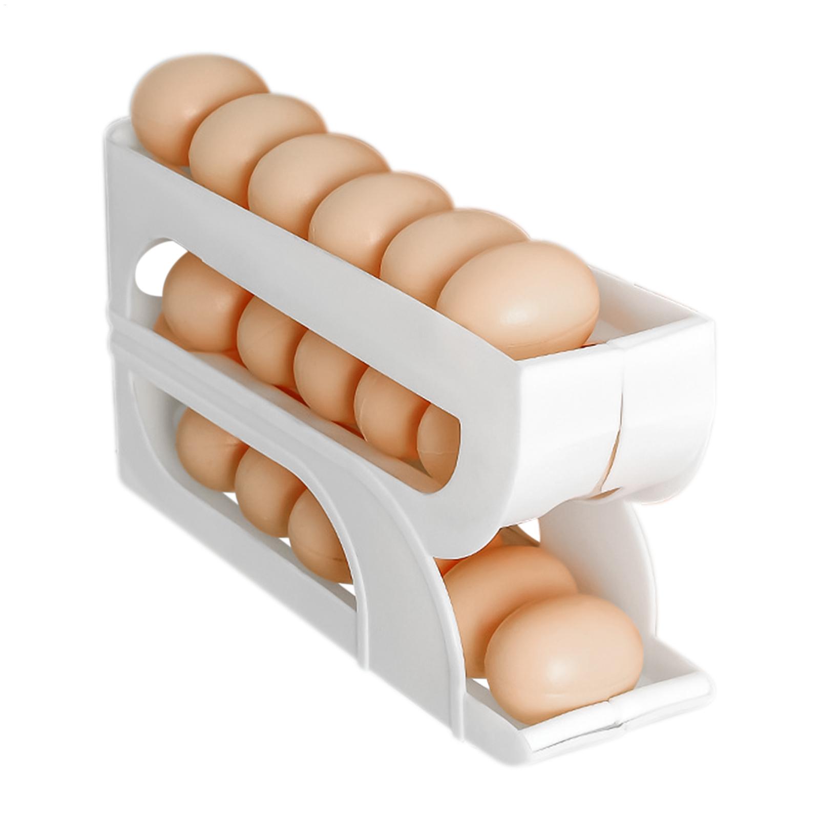 Egg Storage Holder - Rak Penggulung Telur Otomatis, Rak Penggulung