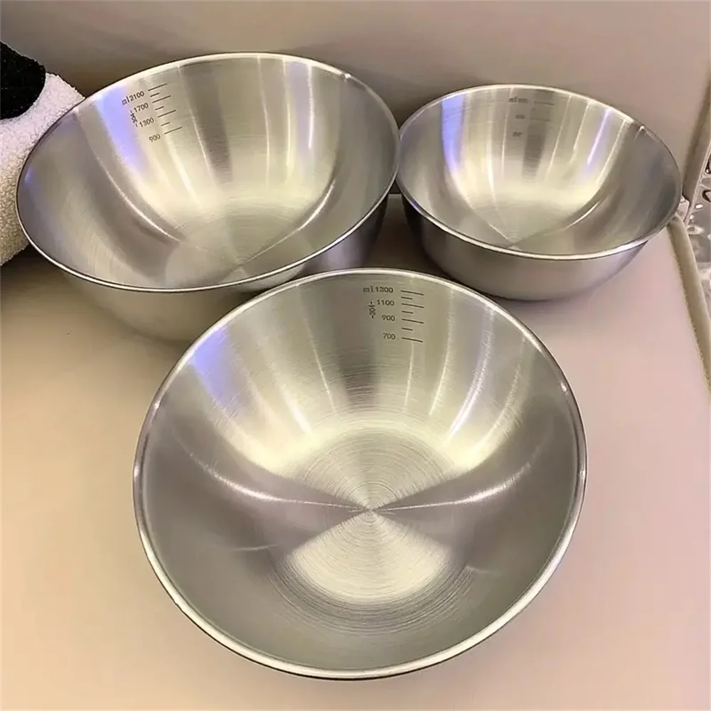 Food Storage Bowls - 1-3 Set Mangkuk Stainless Steel Dengan
