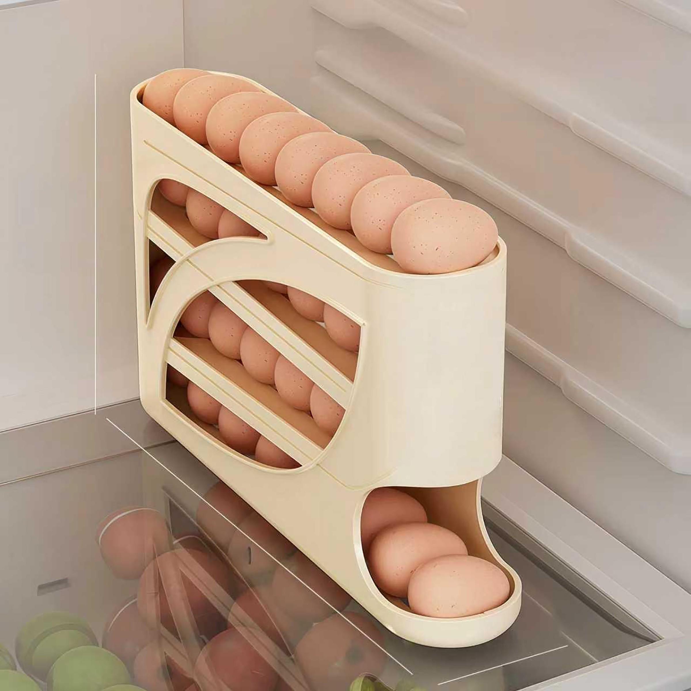 Egg Storage Holder - Dispenser Telur Otomatis untuk Kulkas -