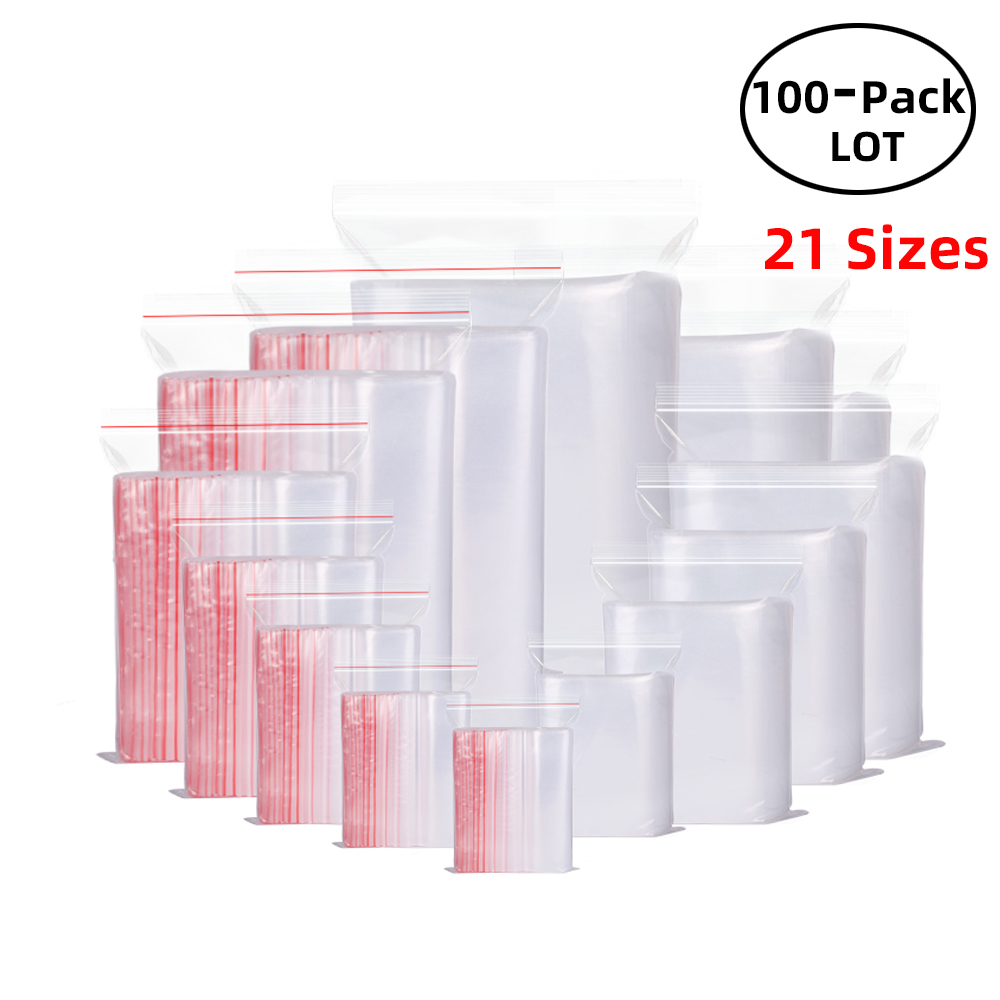 Food Storage With Lock - 100 Buah/Pak Tas Kunci Zip Dapat
