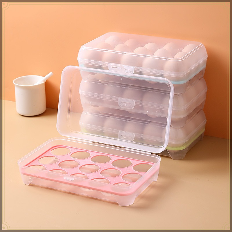 Egg Storage Holder - Kotak Penyimpanan Telur 15 Grid PP