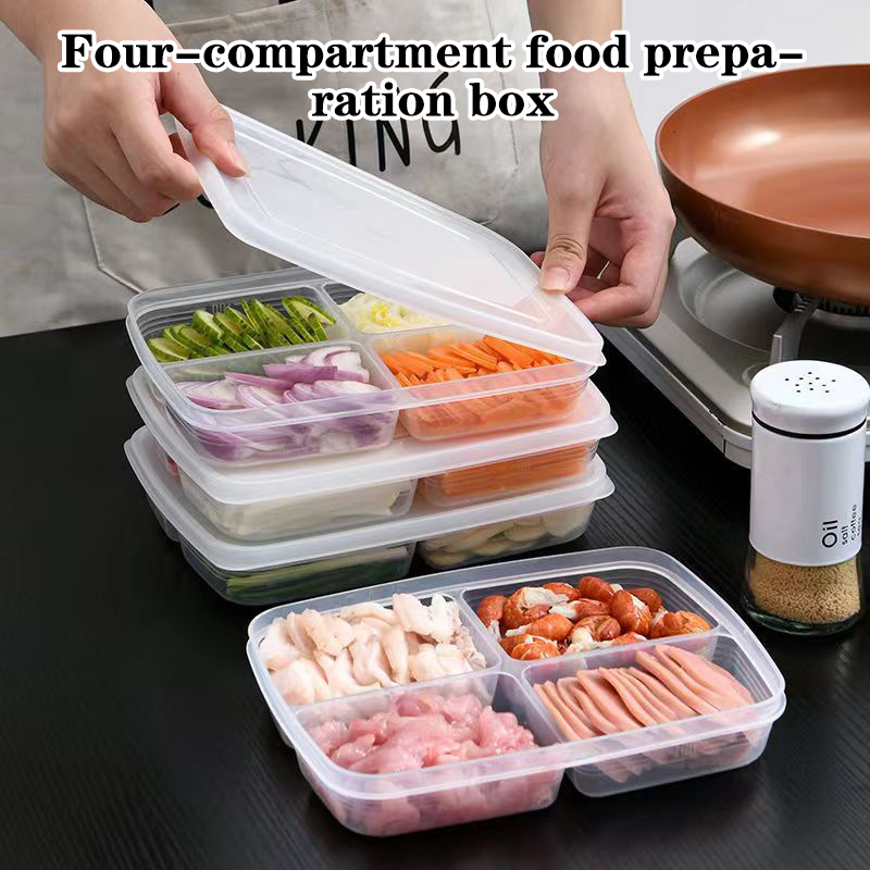 Food Storage Method - Baru! Kotak Penyimpanan Plastik 4 Sekat,