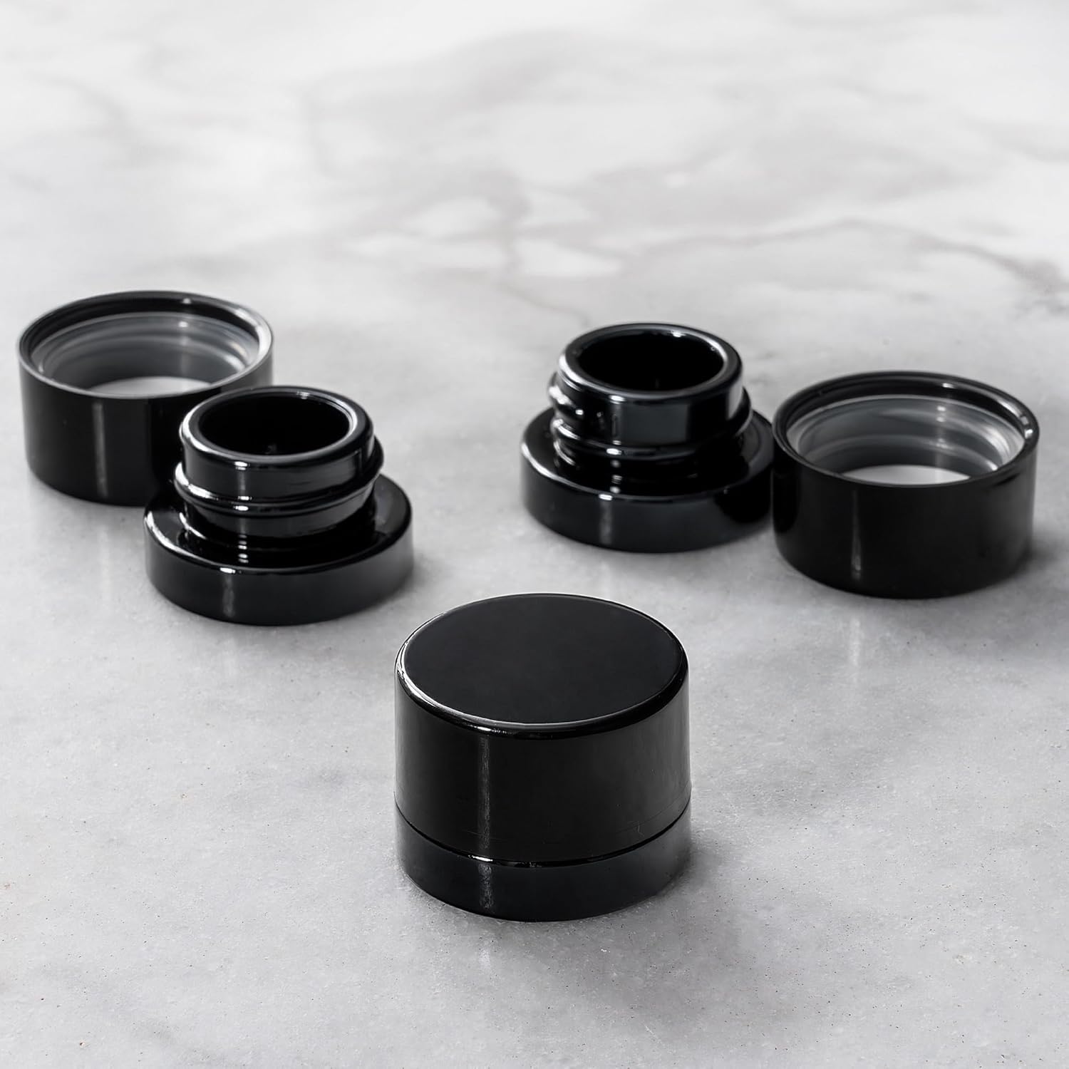 Glass Meal Prep Container - Botol Kaca Hitam Tebal 5ml dengan