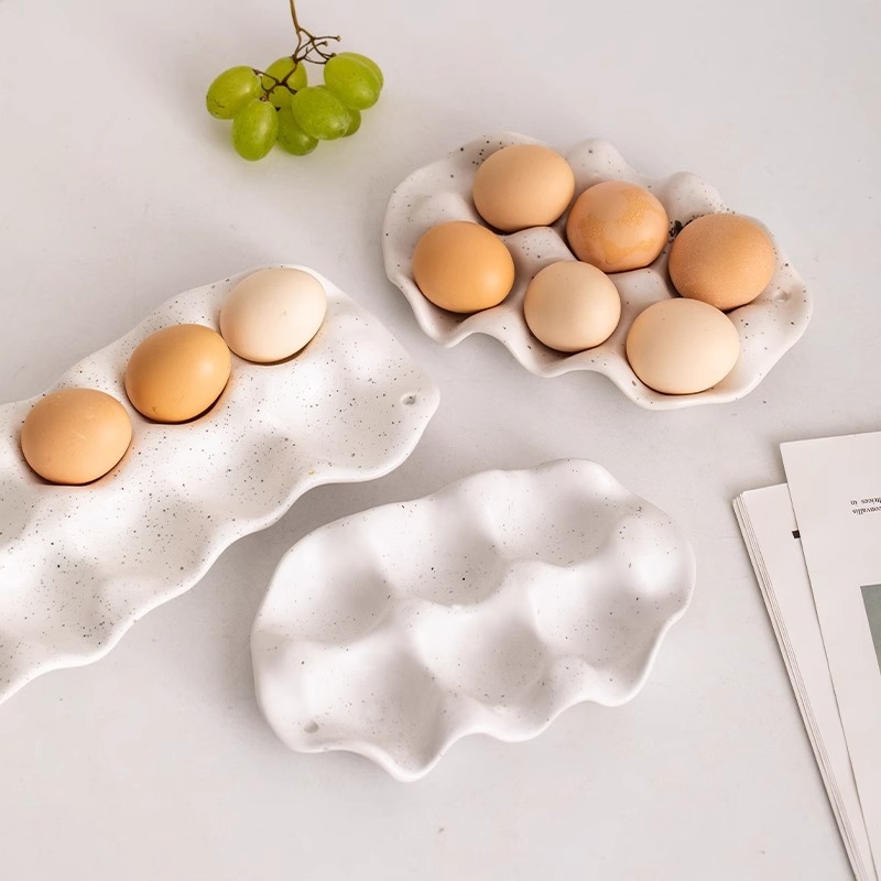 Egg Storage Holder - Kotak penyimpanan telur keramik sederhana untuk
