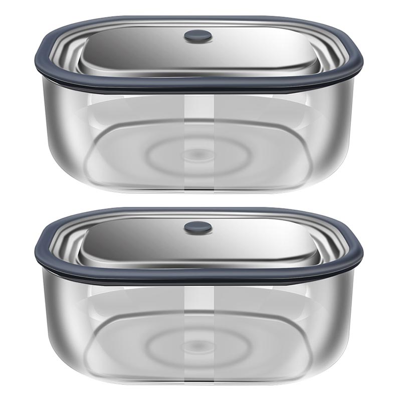 Glass Meal Prep Container - Kotak makan siang persegi panjang kaca