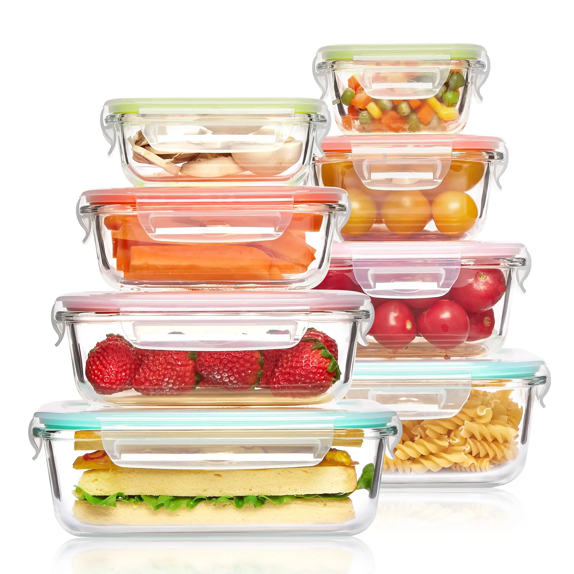 Glass Meal Prep Container - Wadah Penyimpanan Makanan Kotak Makan Siang