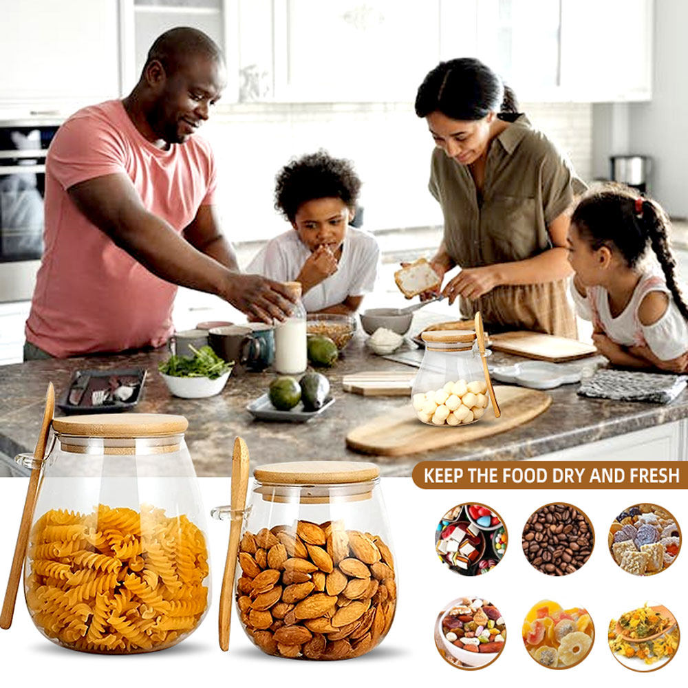 34oz gelas tertutup dengan sen - Glass Meal Prep Container ulasan dan harga
