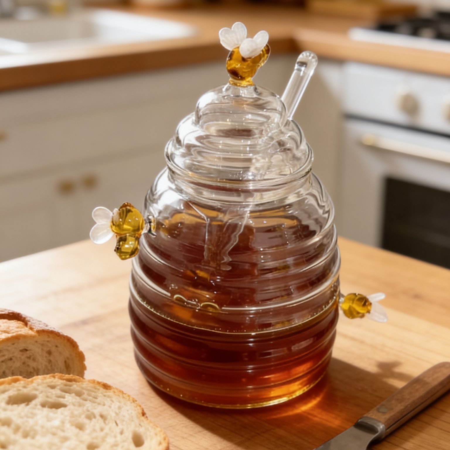Stoples Madu Kaca dengan Penga - Glass Meal Prep Container ulasan dan harga