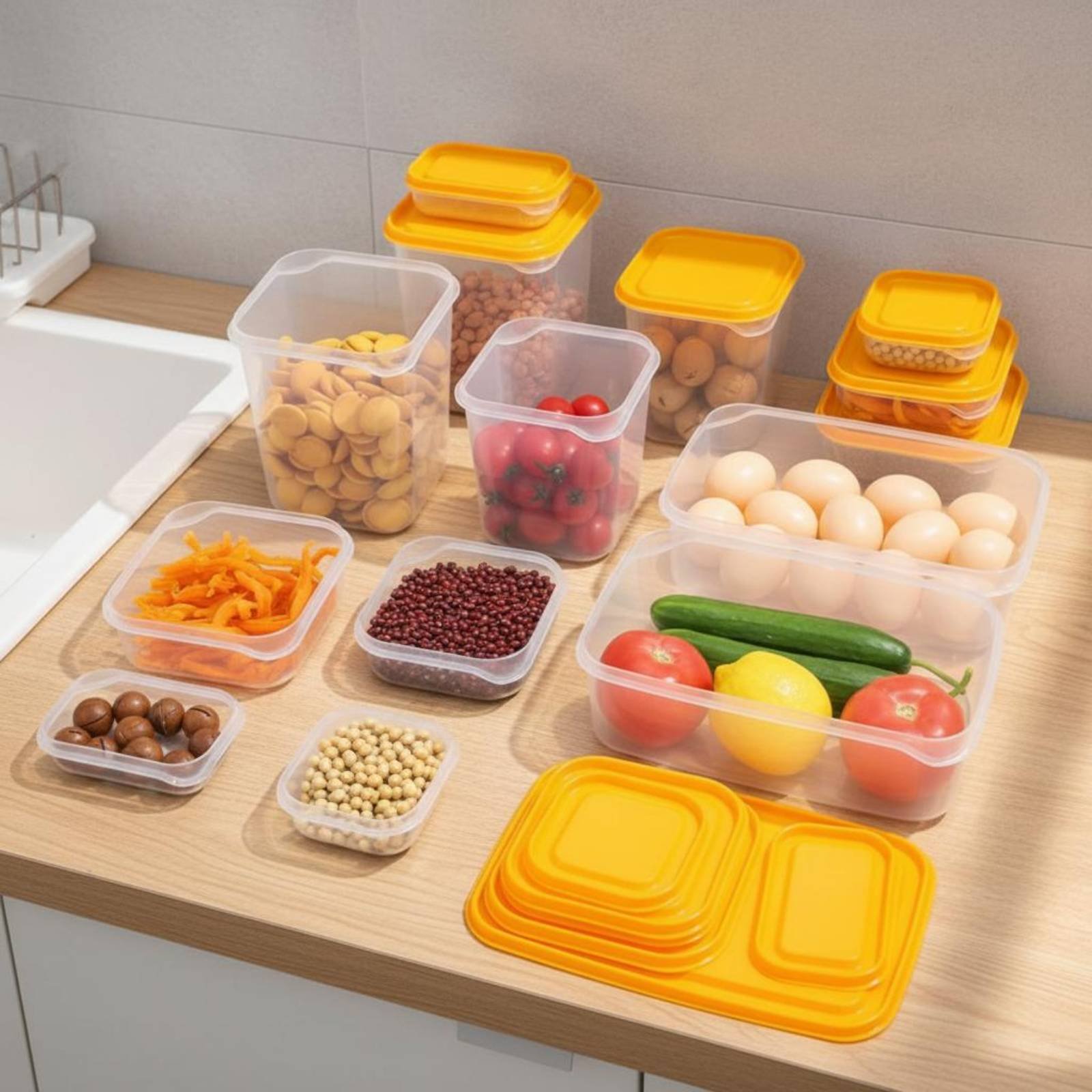 17 Buah Set Kotak Penyimpanan  - Food Storage Box Plastic ulasan dan harga