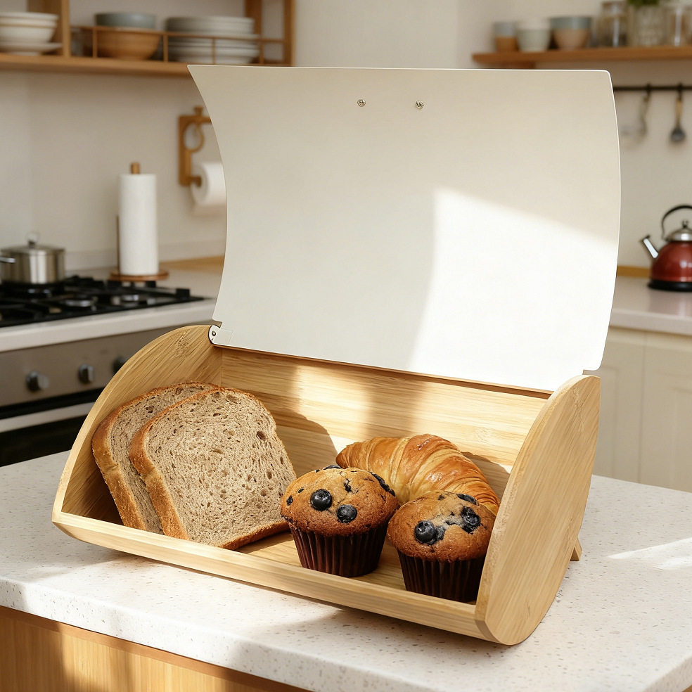 Kotak Roti Berlapis Bambu, Kot - Bread Box Bamboo ulasan dan harga