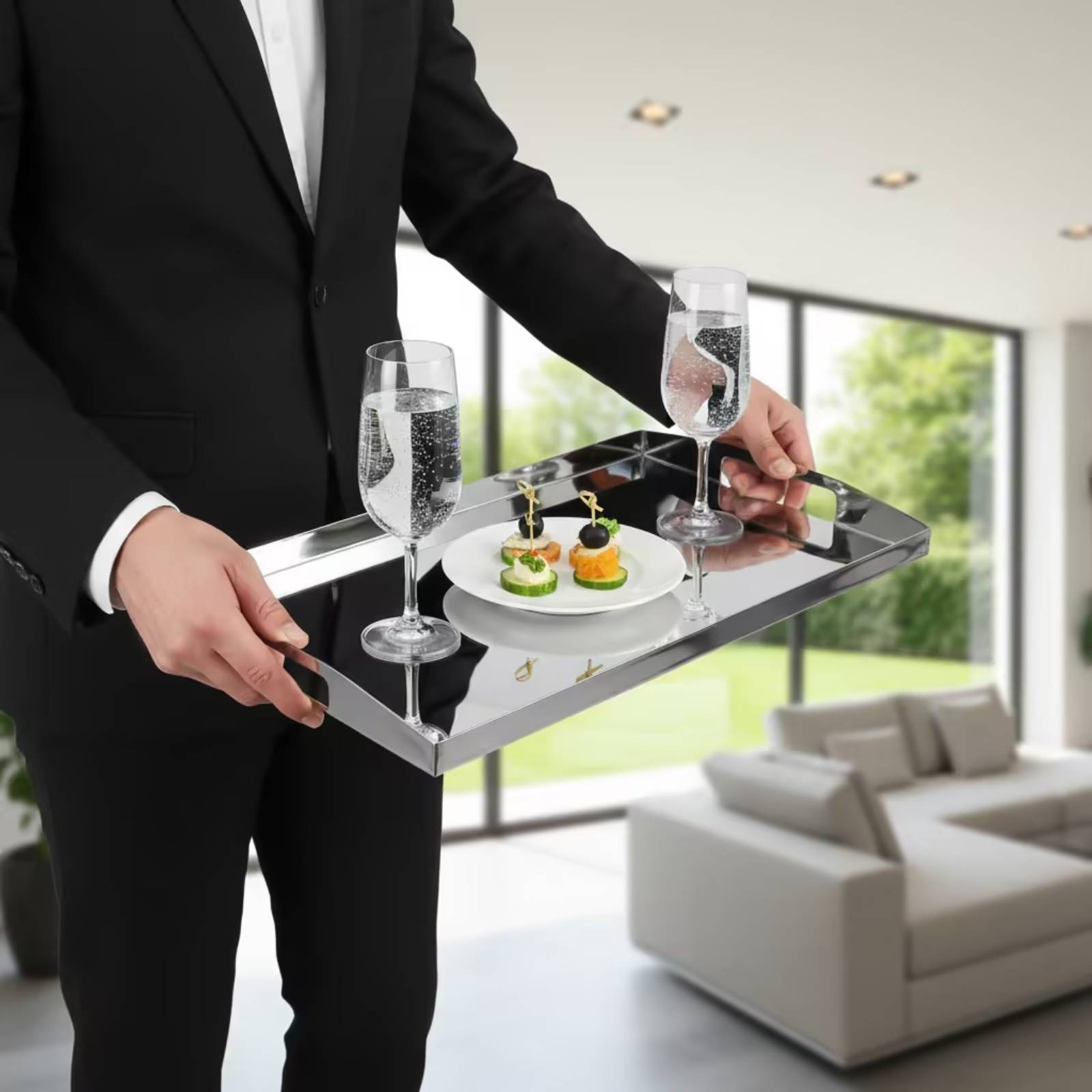 Nampan Baja Tahan Karat dengan - Storage Food Tray ulasan dan harga