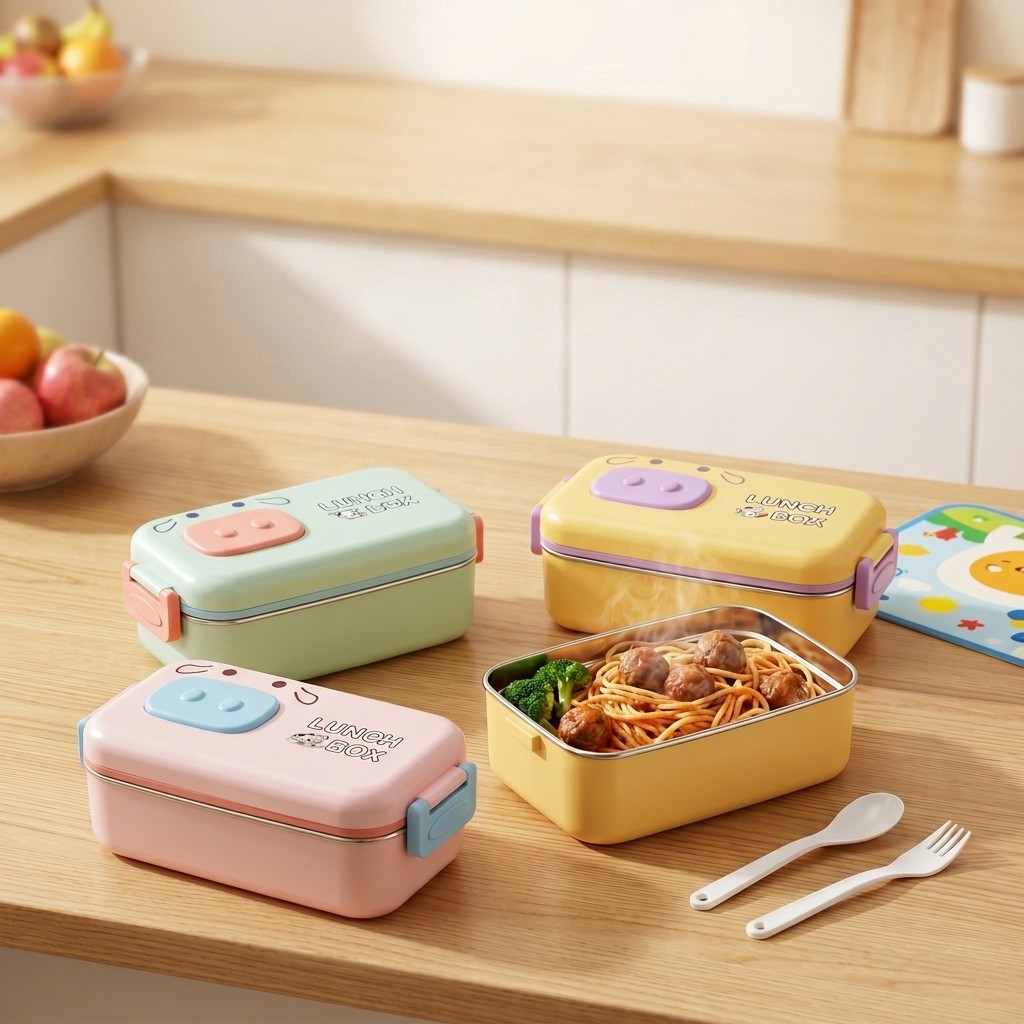 Kotak Bento Baja Tahan Karat 3 - Food Storage Cabinet For Kitchen ulasan dan harga