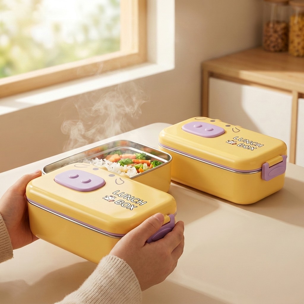 Kotak Bento Baja Tahan Karat 3 - Food Storage Cabinet For Kitchen ulasan dan harga