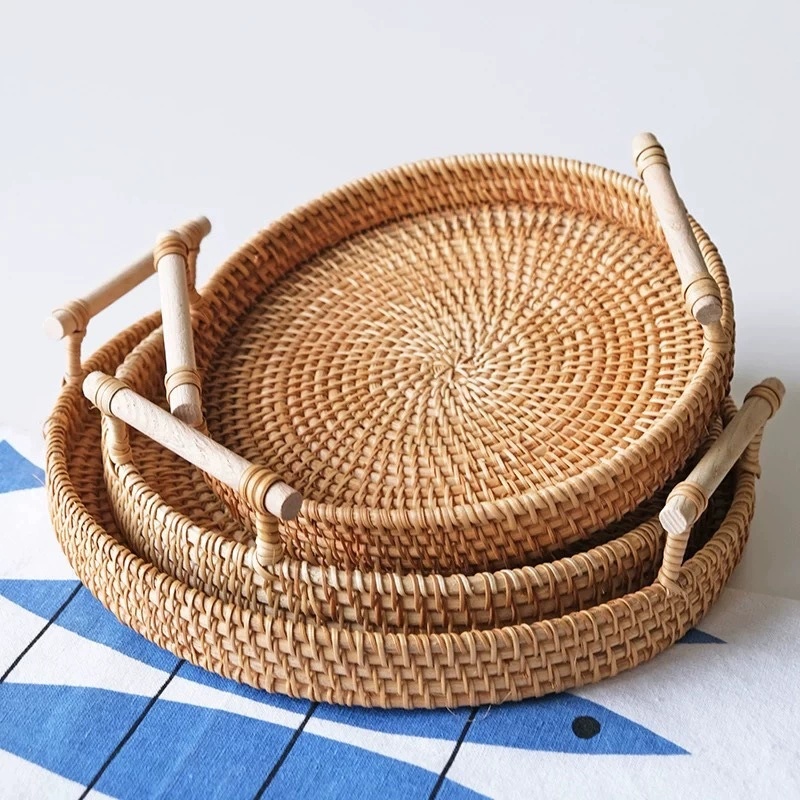 Nampan Rotan Anyaman Tangan &  - Food Storage Of Plants ulasan dan harga