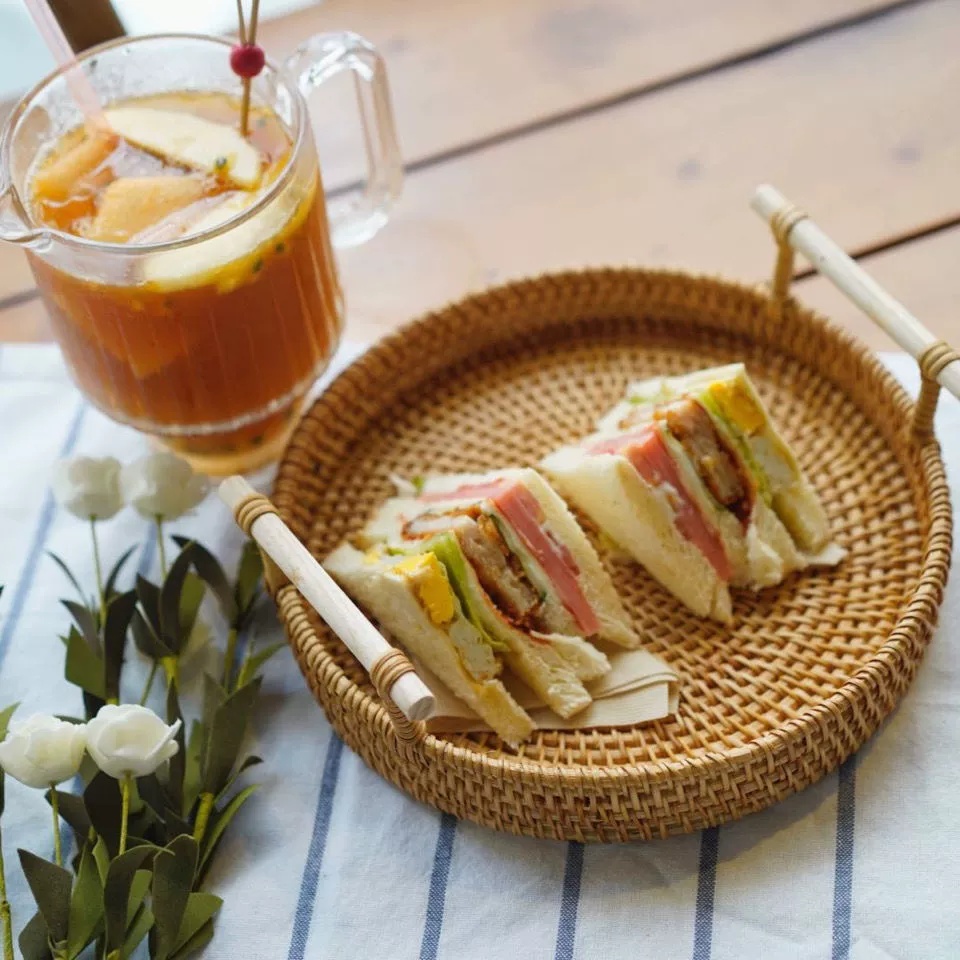 Nampan Rotan Anyaman Tangan &  - Food Storage Of Plants ulasan dan harga