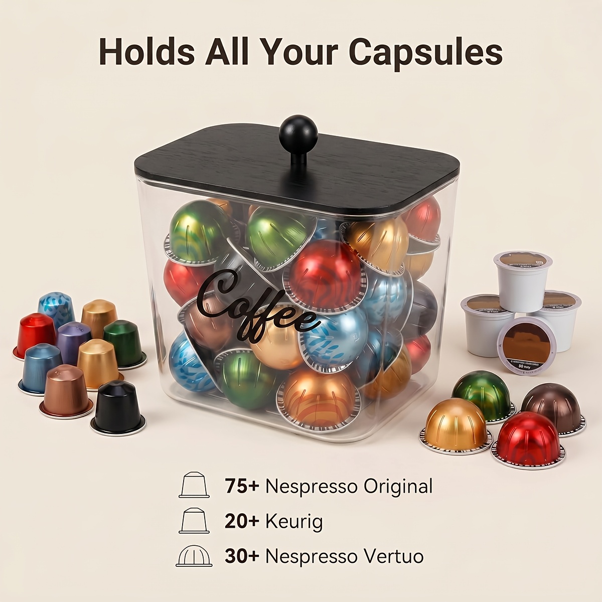 Tempat Penyimpanan Pod Kopi de - Food Storage Cabinet For Kitchen ulasan dan harga