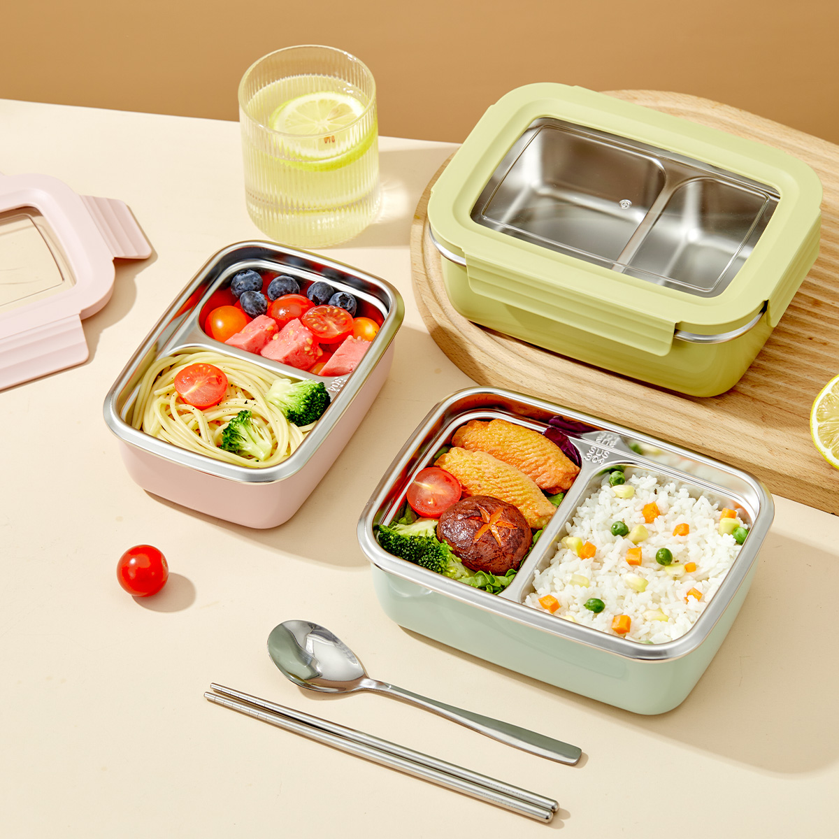 Kotak Makan Siang Kompartemen  - Glass Meal Prep Container ulasan dan harga