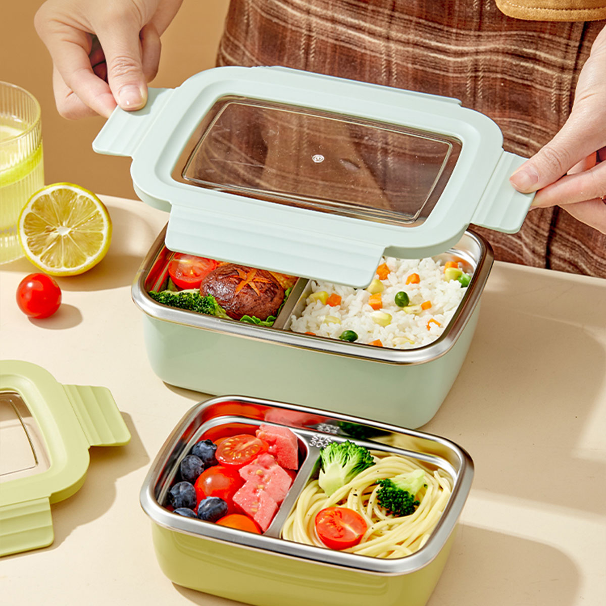 Kotak Makan Siang Kompartemen  - Glass Meal Prep Container ulasan dan harga