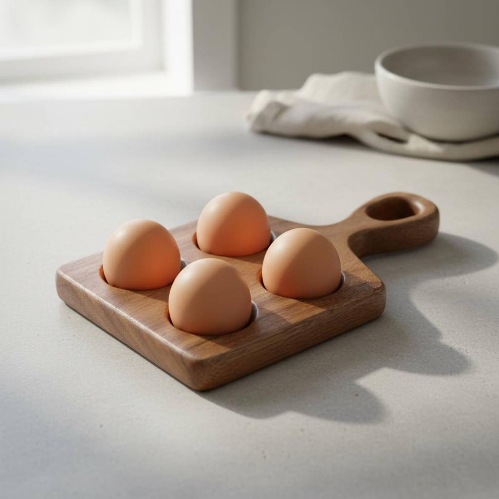 Rak Telur Kayu Beech dengan Sl - Egg Storage Holder ulasan dan harga