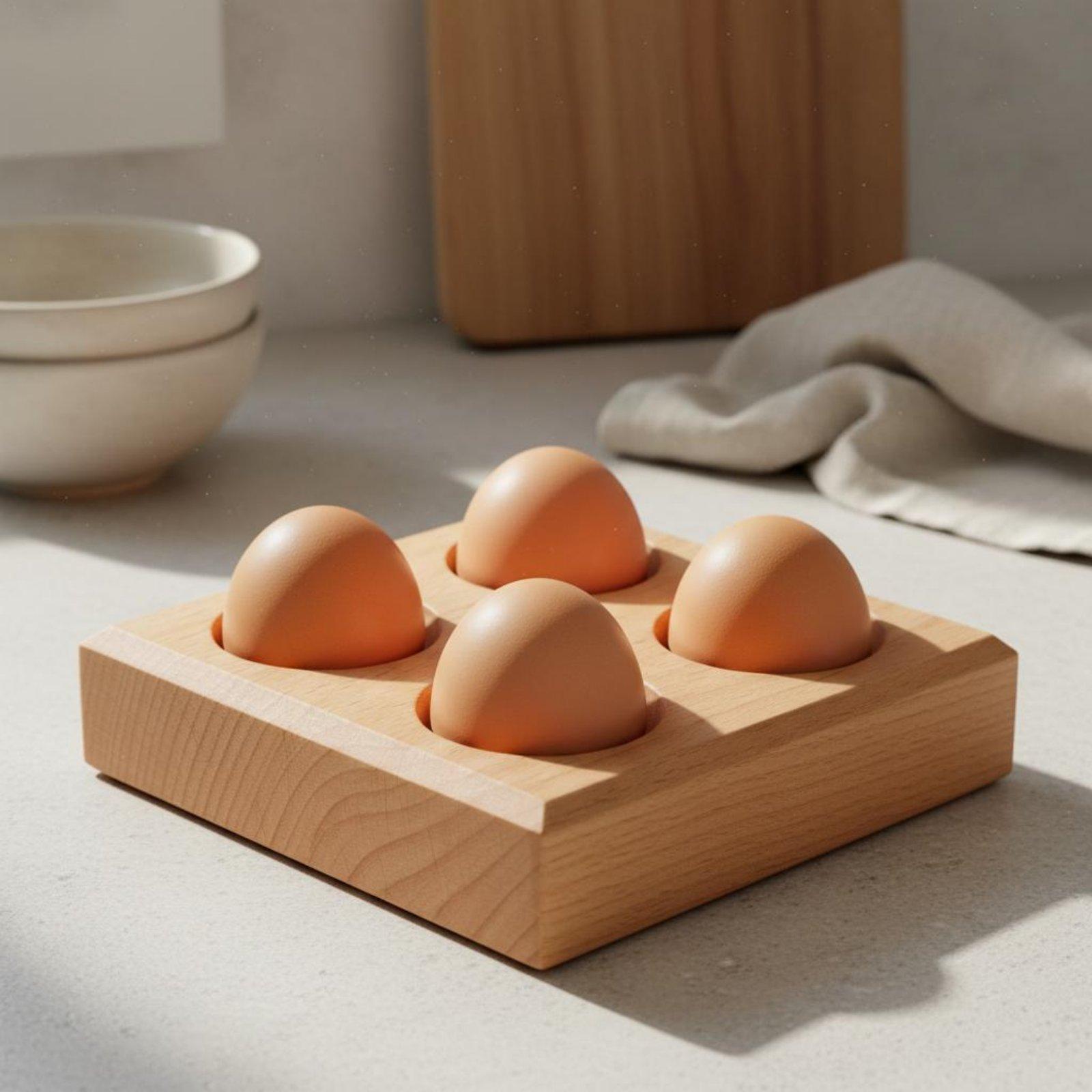 Rak Telur Kayu Beech dengan Sl - Egg Storage Holder ulasan dan harga
