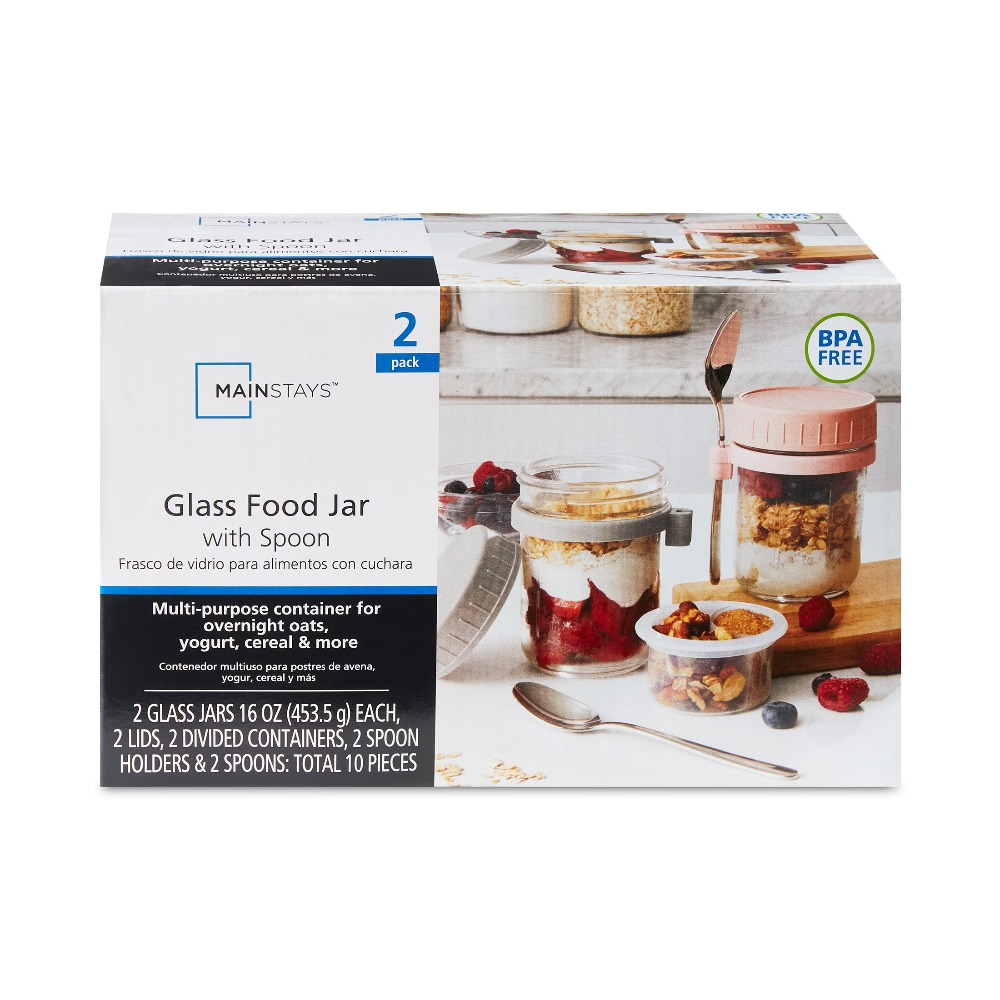 Stoples Makanan Overnight Oats - Glass Meal Prep Container ulasan dan harga