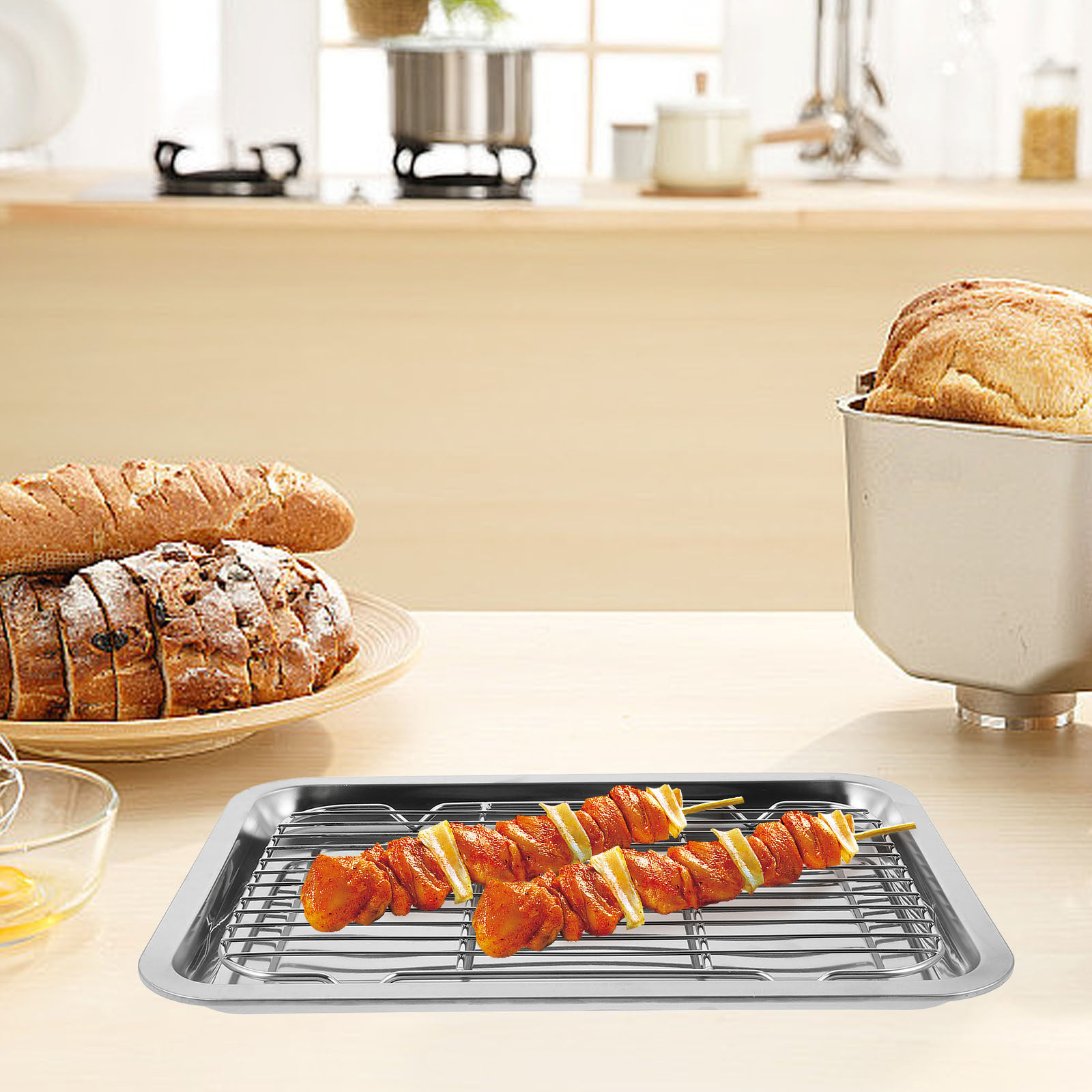 1Set Rak Kue Kawat Stainless S - Storage Food Tray ulasan dan harga