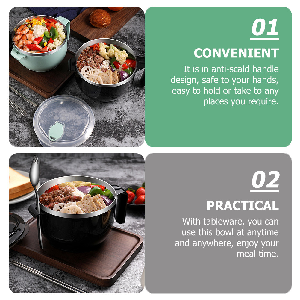 1Set Mangkuk Nasi Stainless St - Food Storage Bowls ulasan dan harga