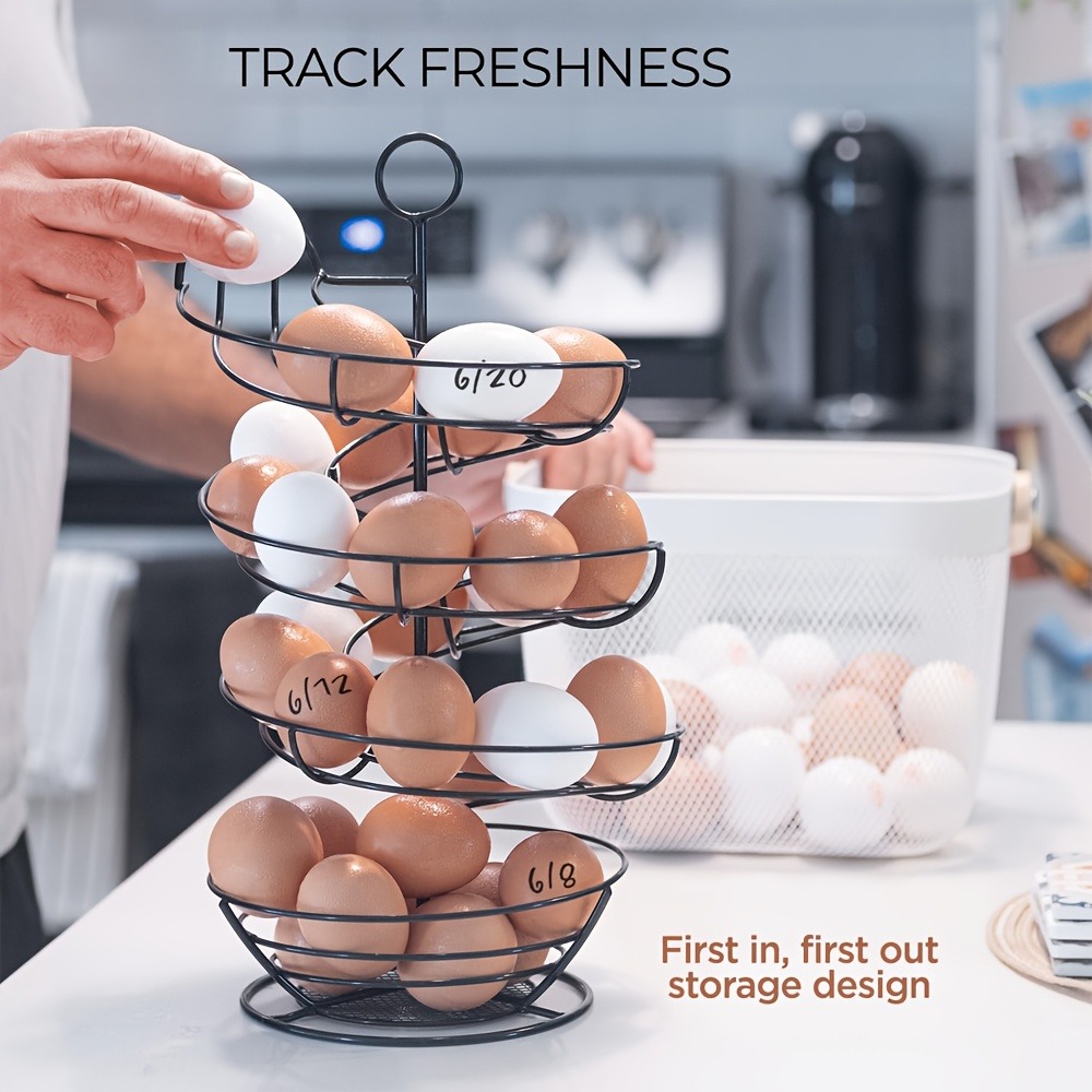 Rak Telur Spiral Kawat Logam,  - Egg Storage Holder ulasan dan harga