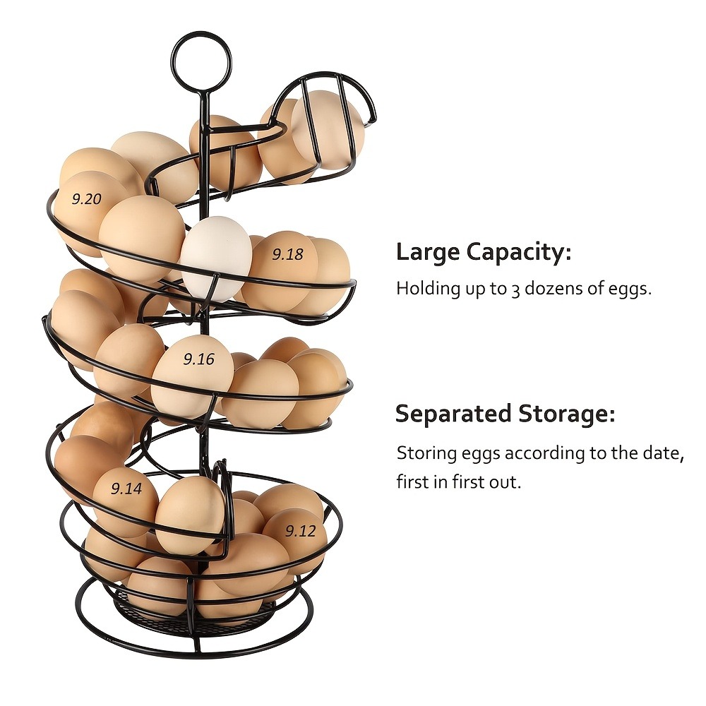 Rak Telur Spiral Kawat Logam,  - Egg Storage Holder ulasan dan harga