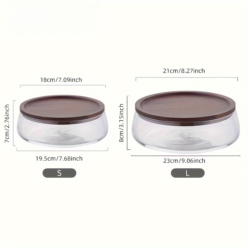 Stoples Kaca dengan Tutup Kayu - Glass Meal Prep Container ulasan dan harga