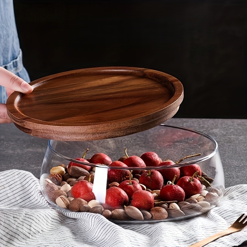 Stoples Kaca dengan Tutup Kayu - Glass Meal Prep Container ulasan dan harga