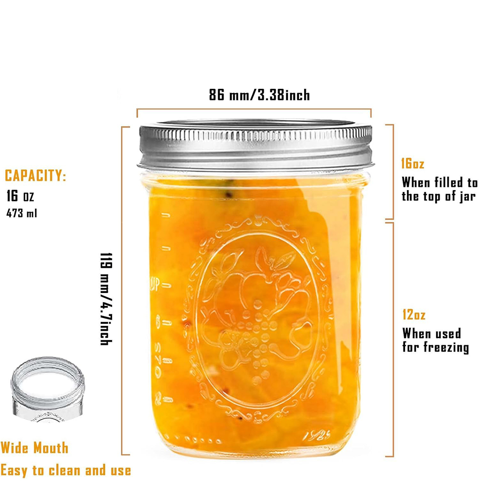 Stoples Mason Mulut Lebar 16oz - Food Storage With Lids ulasan dan harga