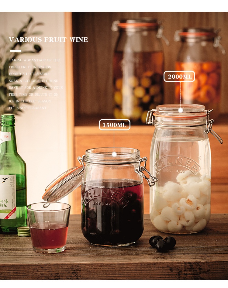Stoples Kaca Kilner UK, Wadah  - Food Storage Uk ulasan dan harga