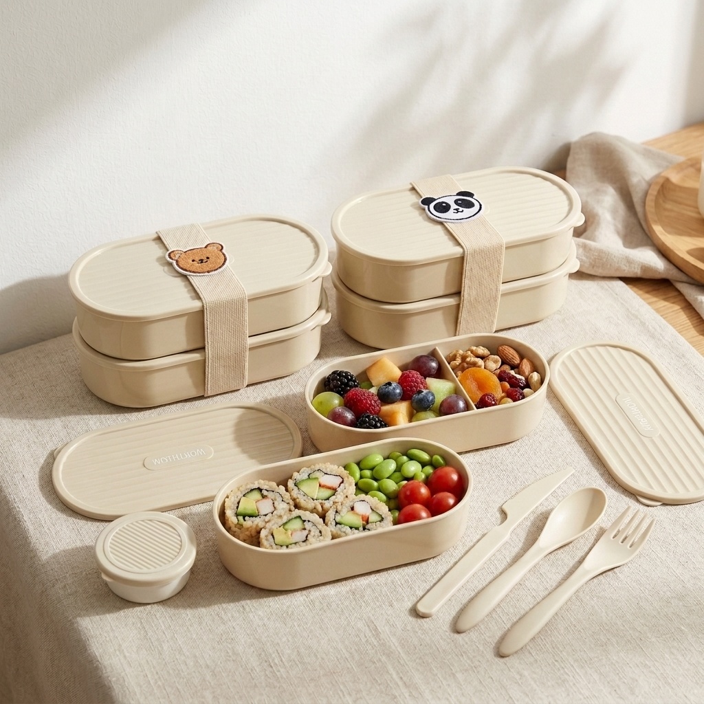Kotak Makan Oval Dua Lapis Den - Food Storage Safety ulasan dan harga