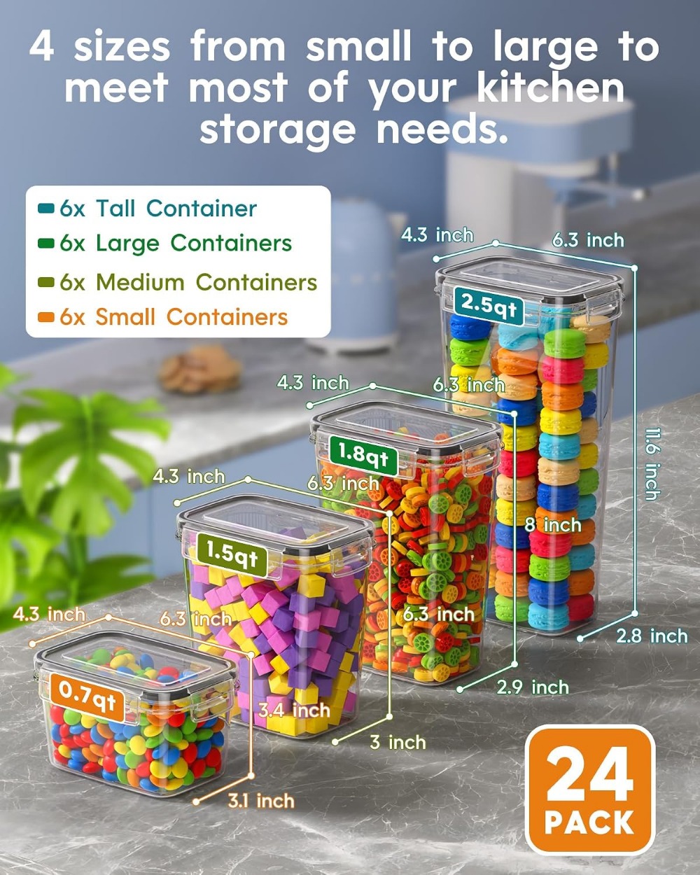 24 PCS Wadah Penyimpanan Makan - Food Storage With Lids ulasan dan harga
